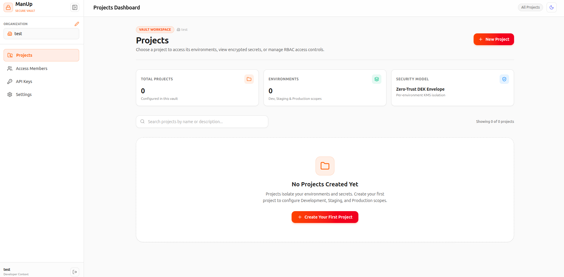 ManUp Web Dashboard - Light Mode