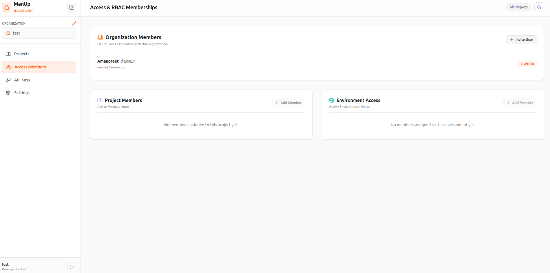 Organization Member Management - Light Mode